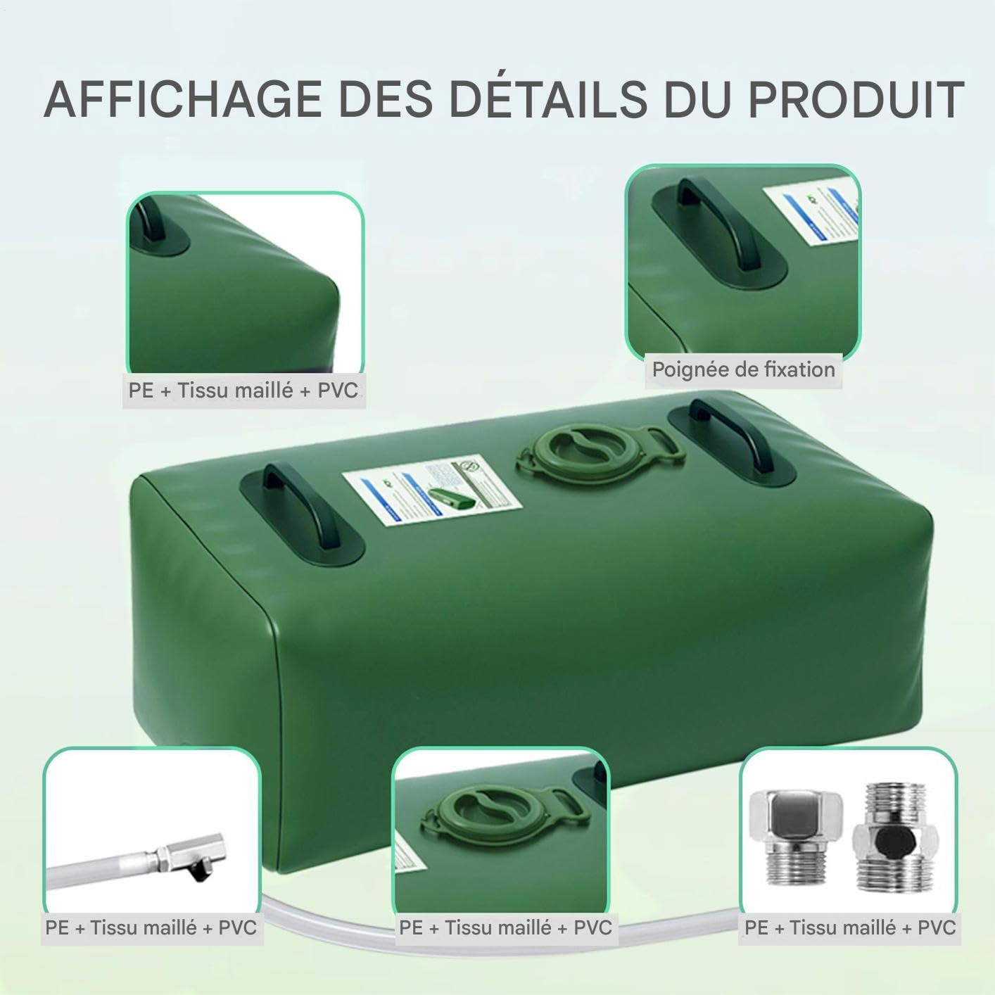 Réservoir de Poche à Eau Sac D'hydratation En Pvc Étanche Grande Capacité