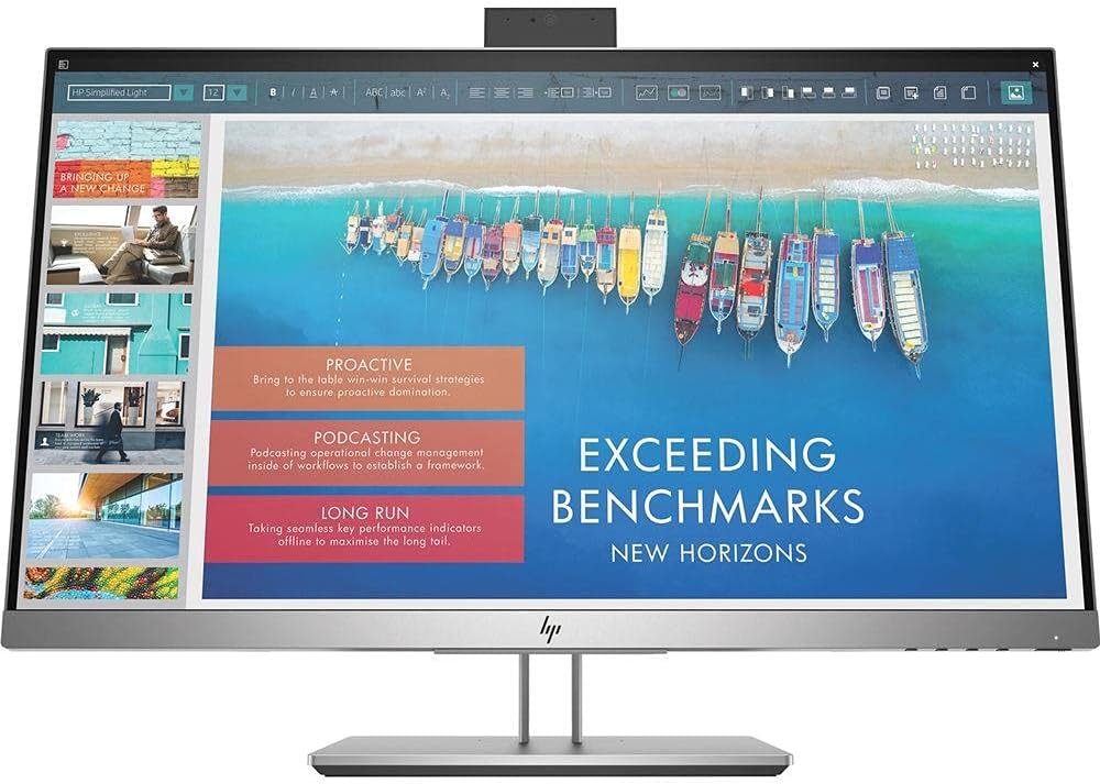HP 23.8โโ (60.45 cm) EliteDisplay E243d FHD IPS LED Backlit Anti-Glare Monitor with in-Built Docking Station (Black/Silver)