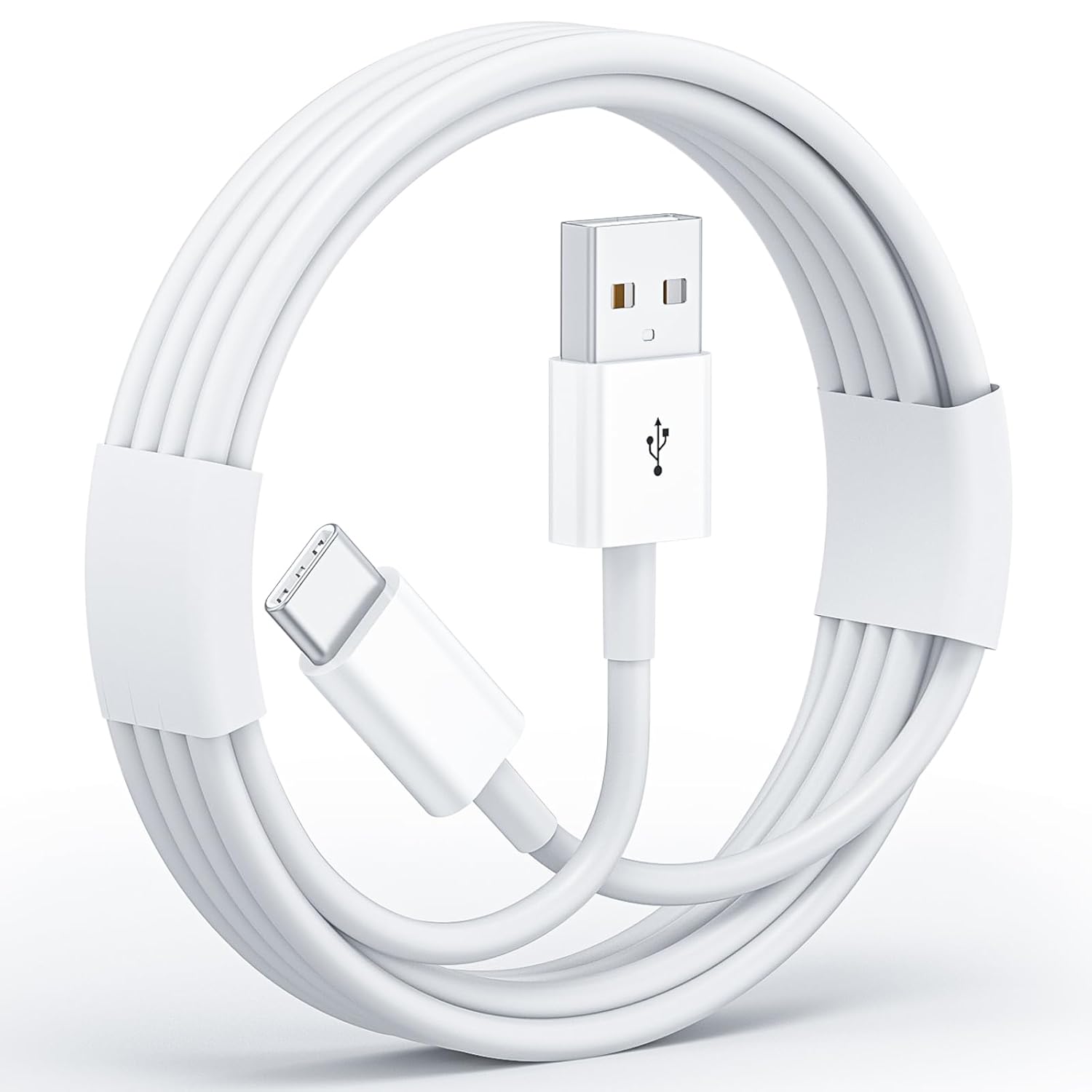 Car Carplay Cable for iPhone 17/15/16/16 Pro Max/Plus, USB A to USB C Cable for Car Carplay Charger, 3A Fast Charging USB C Cord for iPad Pro Air USB to C Charging Cable 3FT/0.9m, White