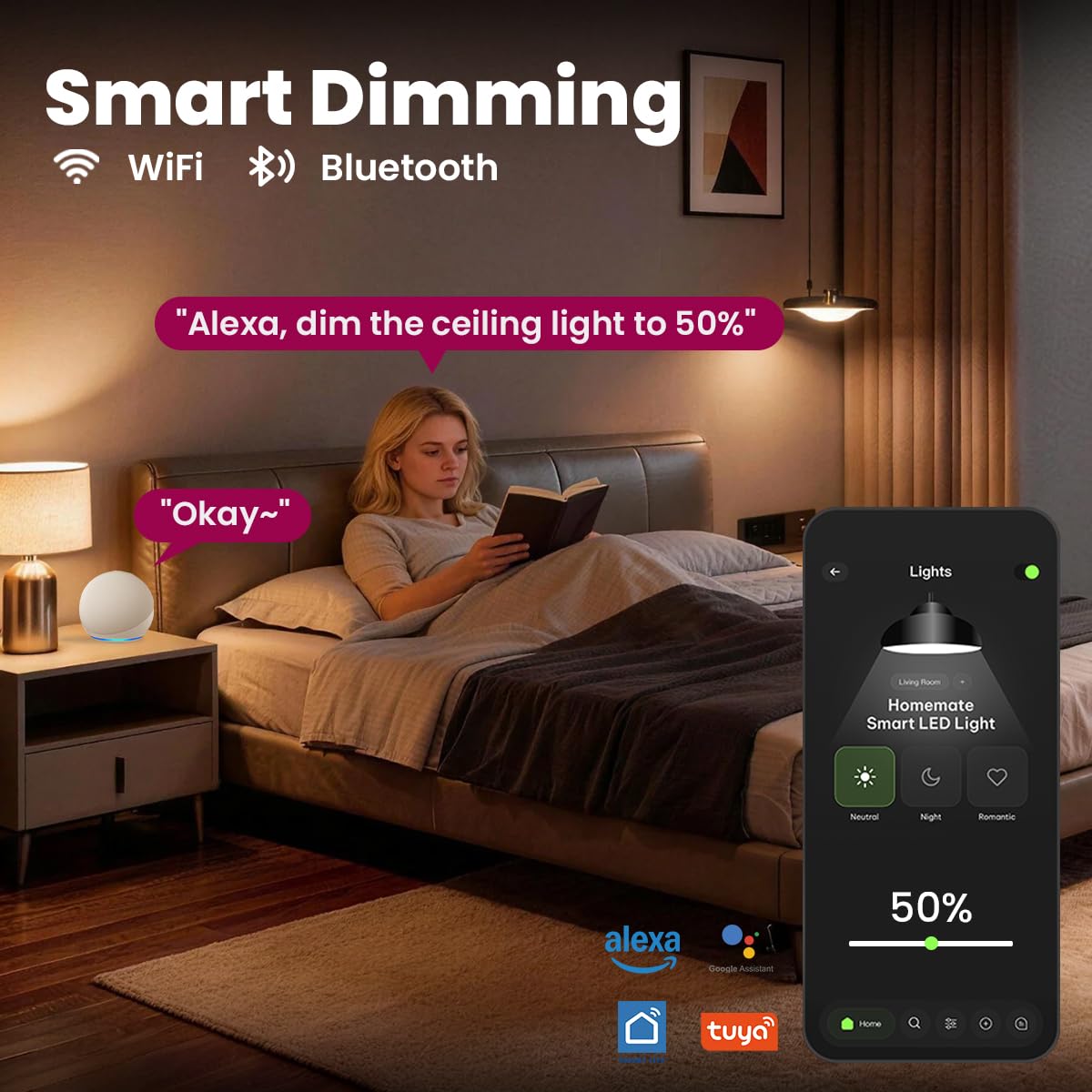 Controlador Dimmer Inteligente para Tiras LED a través de WiFi Alexa Tuya 2,4GHz RF Mando a Distancia Pulsador PUSH 12V 24V 48V Regulador Actuador de Regulación