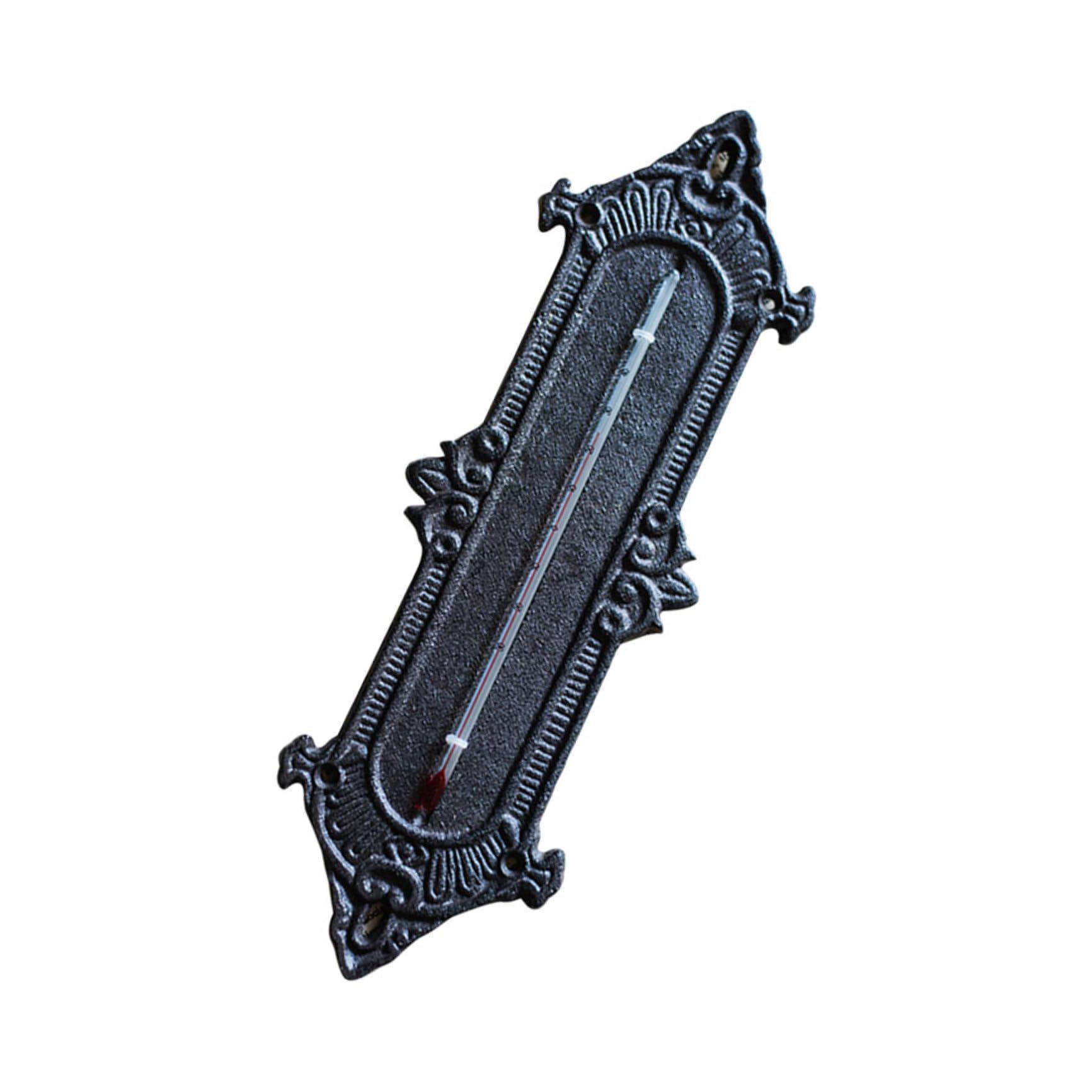 Termómetro de Pared de Hierro Negro para Interior Higrómetro