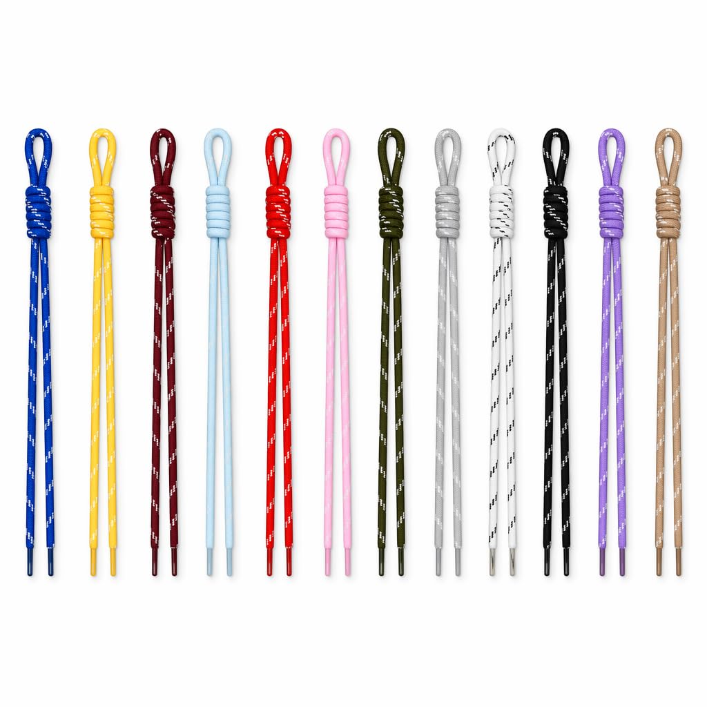 Kemay 12 Pcs Paracord Keychain Bag Charms Colorful Braided Rope Key Chain for Backpack Purse Handbag Accessories Keyring Kit