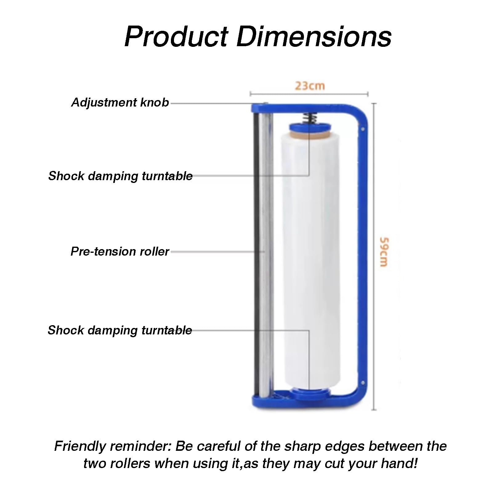 Stangenhalter For Stretchfolienspender, Folienspender, Manueller Stretchfolienspender, Ergonomisches Verpackungswerkzeug, 30 Kg Tragfähigkeit For Verpacken Von Verpackungspaletten