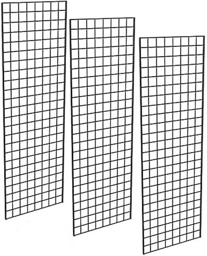 Only Hangers - Paneles de rejilla negros de grado comercial - Panel de rejilla resistente para cualquier exhibición minorista - Paneles de arte y