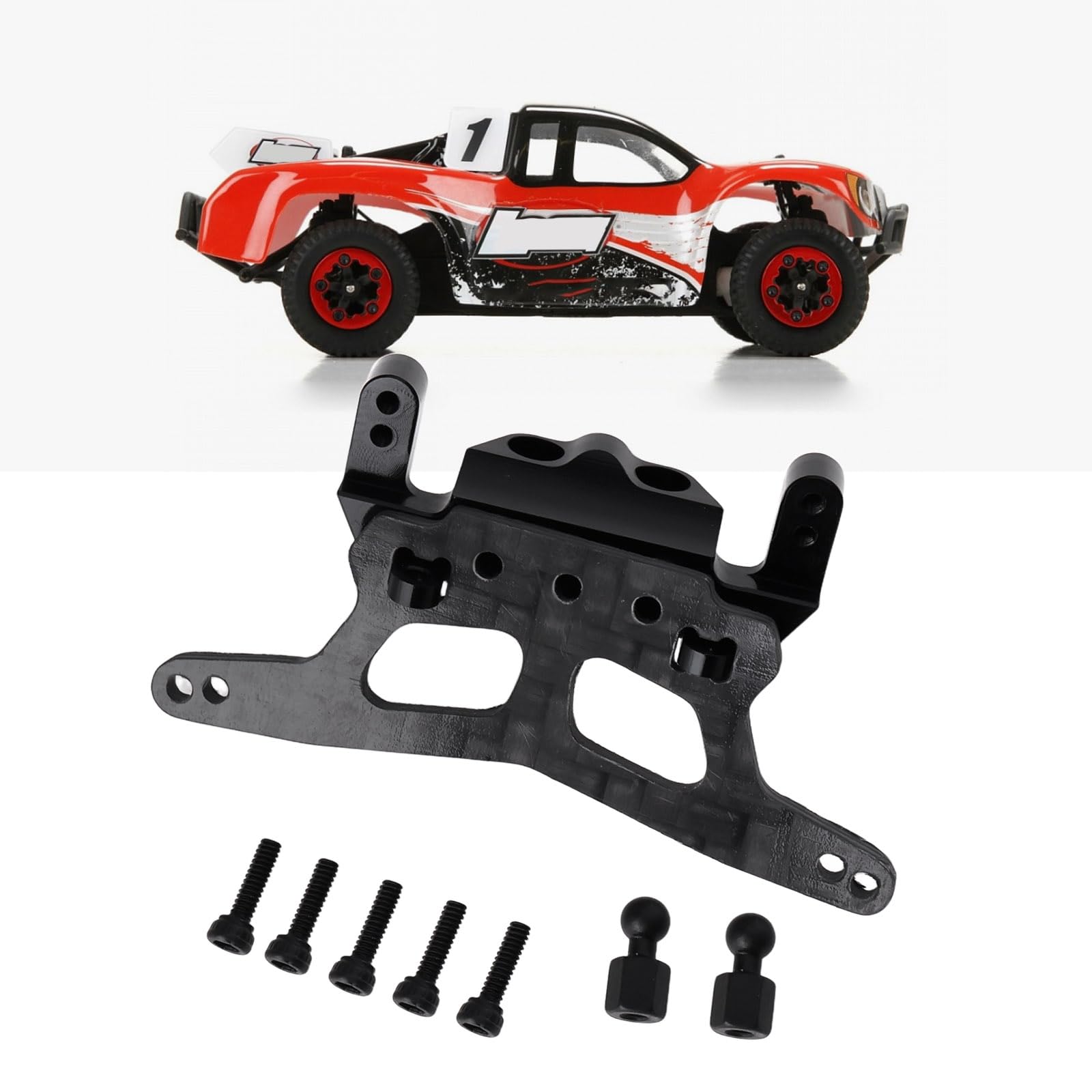 LT Easiyl 1Set Front Rear Shock Tower Carbon Fibre Compatible with Losi Micro-B 1/24 Buggy - Image 3