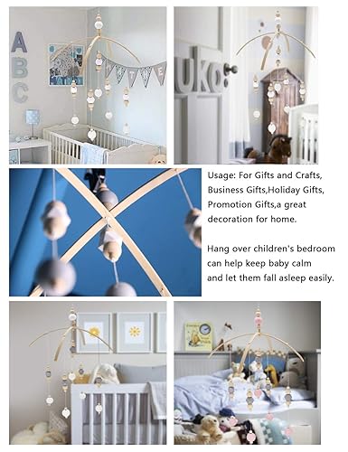 Miniatura 6 de Mobiles de madera para cunas de bebés niños y niñas colores diseñados para hacer juego con el cuarto del bebé