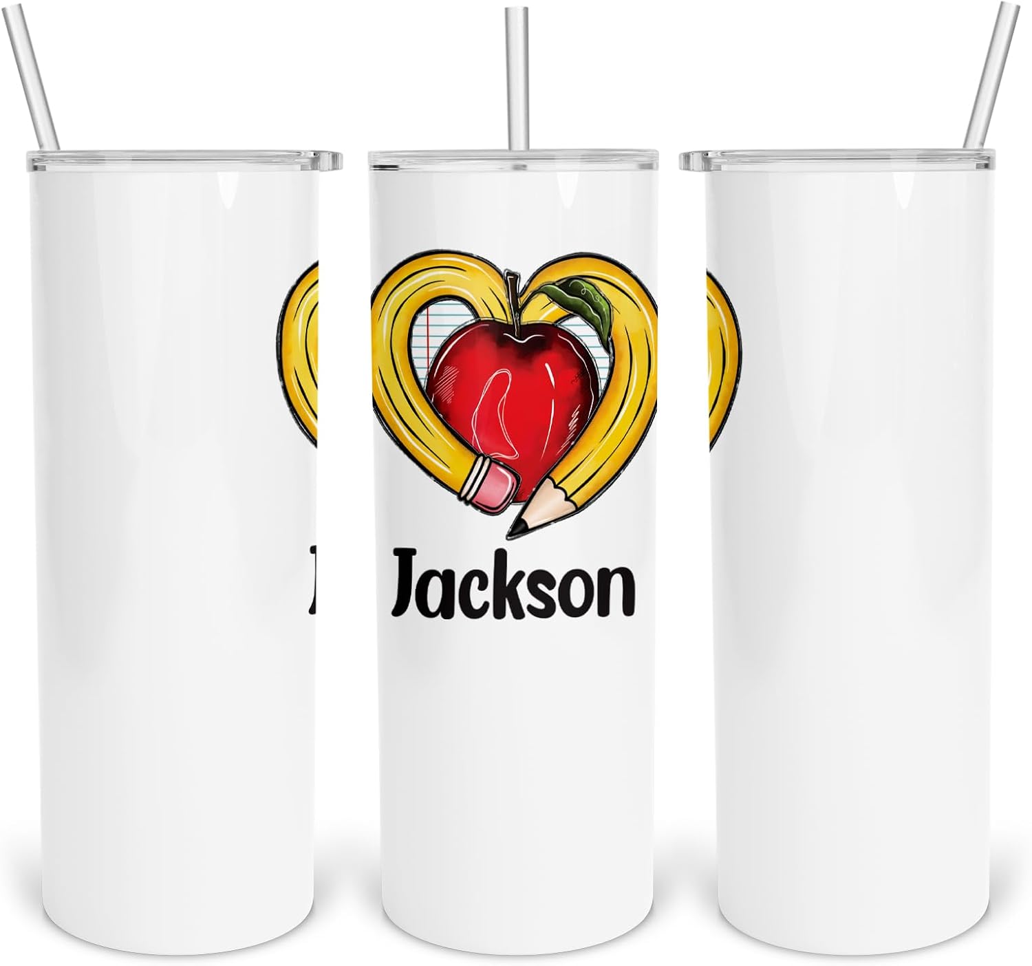 Teacher Personalized Sublimated 20oz Skinny Tumbler, High School Teacher Thank You Gift for Her, Back to School Week Stainless Steel Vacuum Insulated Gift, Virtual Teacher Cup Gift, Academia Gift, Him