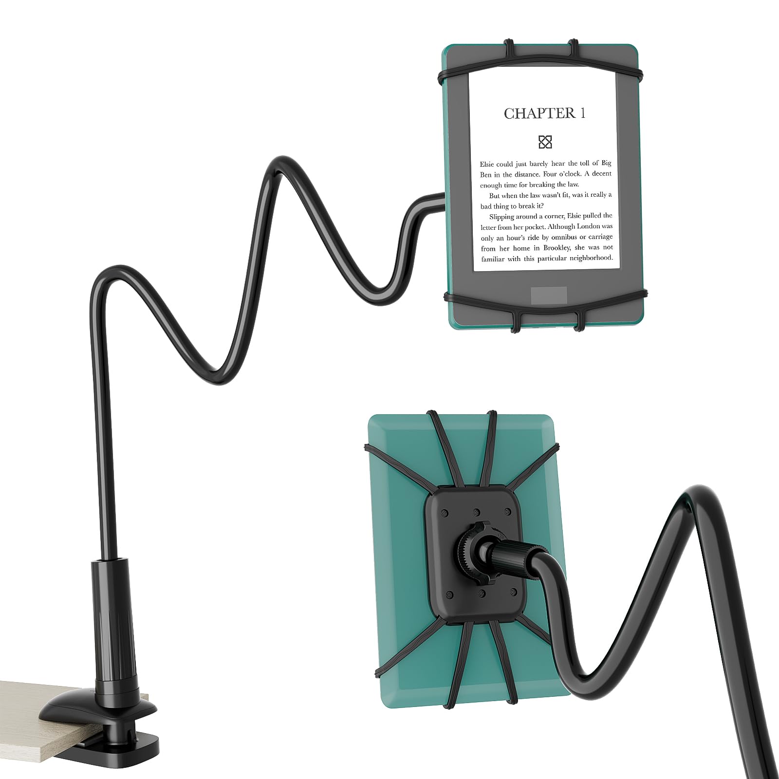 Supporto per Kindle a collo d'oca per leggere a letto