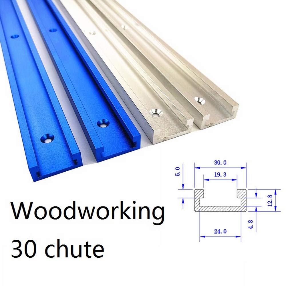 Laecabv30 Type 600mm T-Track T-Slot Miter Track, Aluminum Alloy T Track Miter Track Jig Fixture Slot for Table Saw Router Table Woodworking Tool
