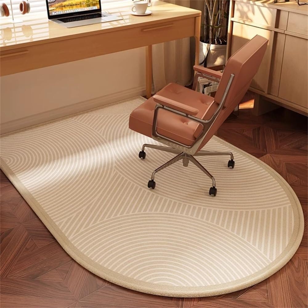SSDDLZEQ Premium durable range Carpet, Computer And Gaming Chair Mats, Suitable For Wooden Floors(Curve,80x120cm)
