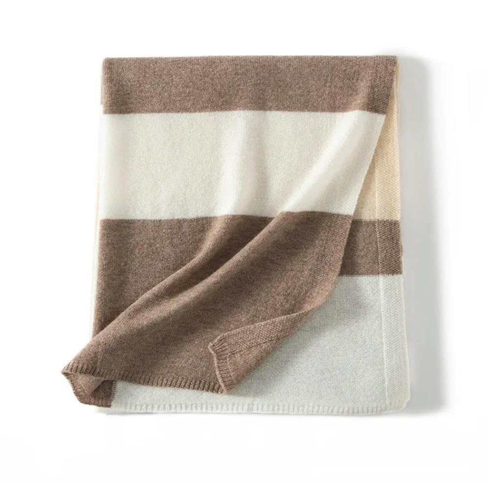 Bufanda Tipo Chal Lana y Cachemir a Rayas para otoño e Invierno, Bufandas Grandes de Cachemir para Mujer, Chal Exterior Ligero y Fino