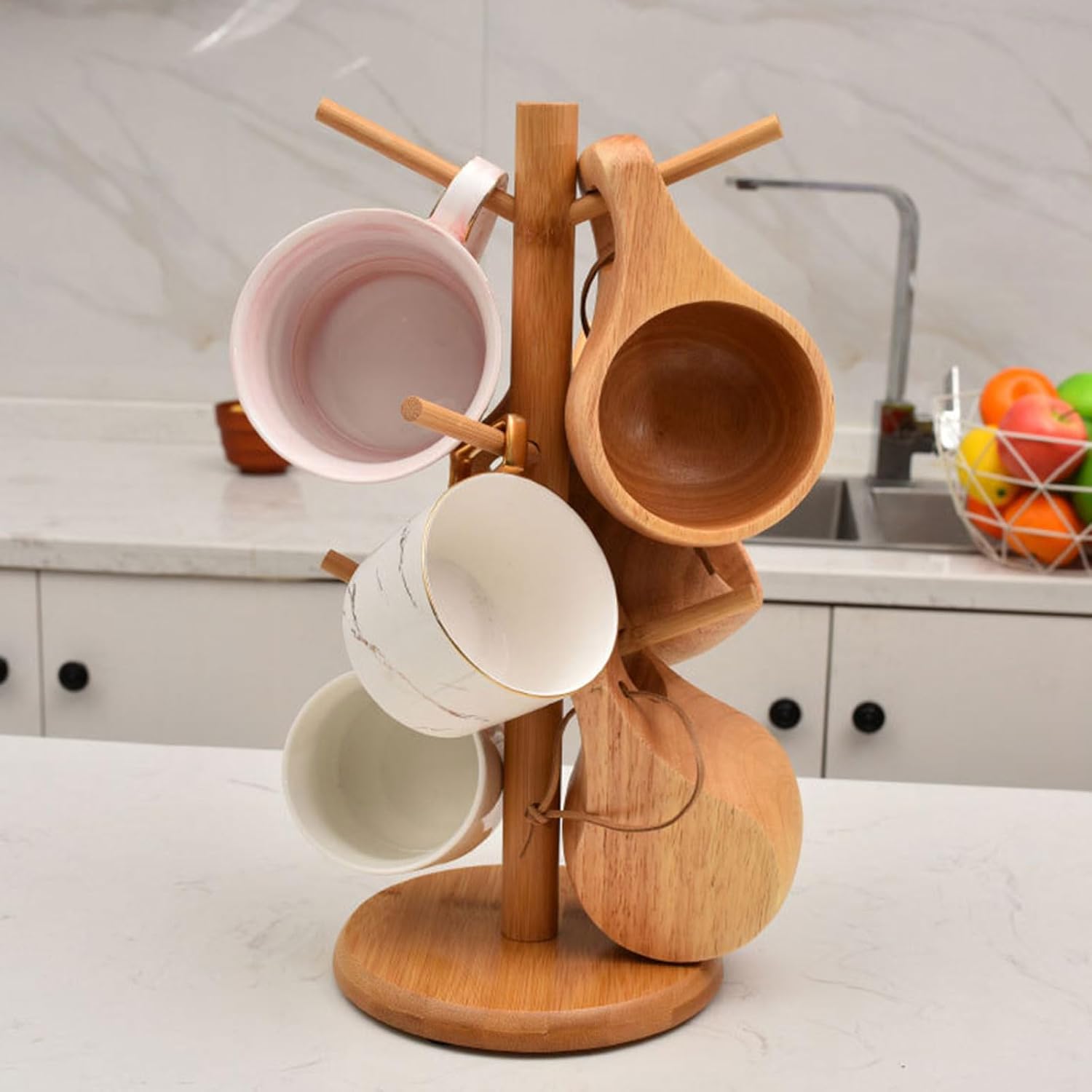 Cup Holder Drain Rack Kitchen Items Storage Organizer Drying Water Cup Holder Home Organization Storage Racks Cup Drainer Kitchen Decor Organizer Dish Plate Bowl Holder Organizer Stand Cup 6 (A) image 5