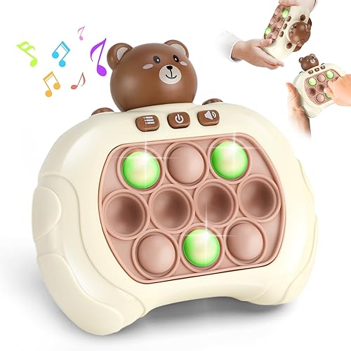 Juego antiestrés para niños y adultos, controlador de juegos de mano de empuje rápido con burbuja iluminada, máquina de juego de rompecabezas