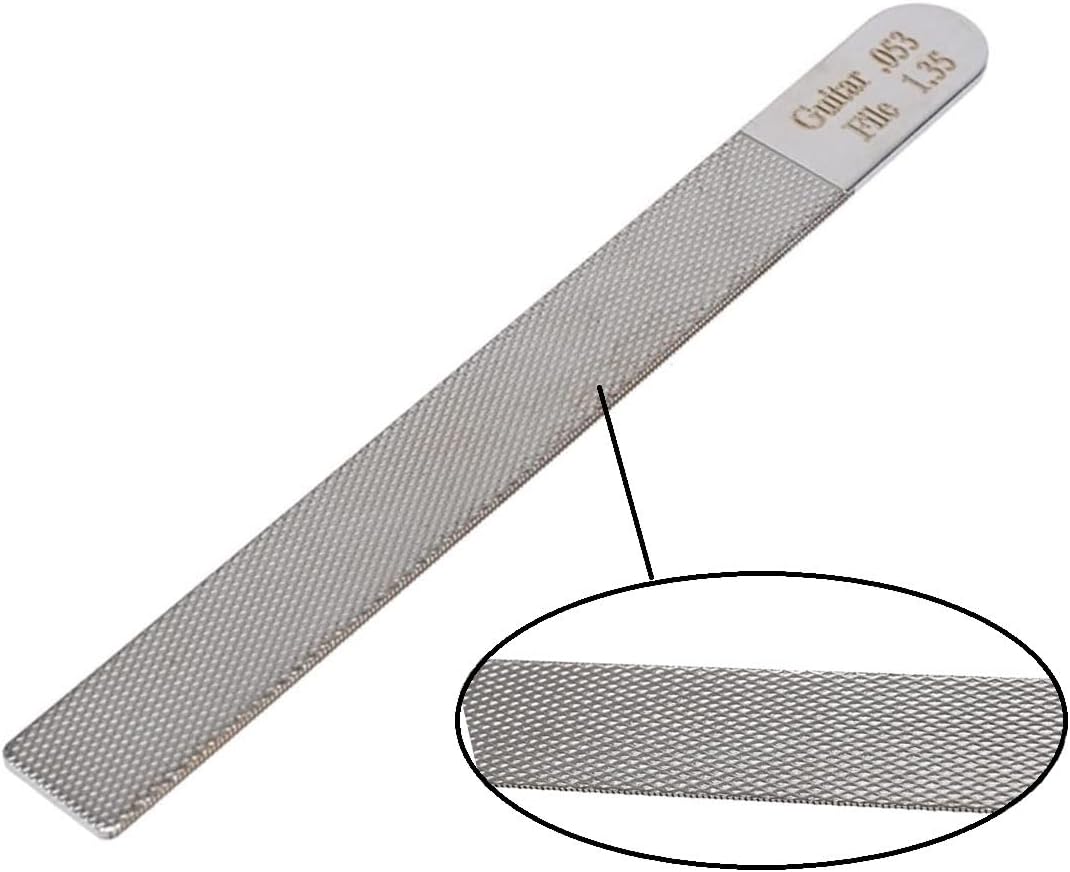 Guitar Nut Files Stainless Steel Guitar Nut Slotting Files Fret Crowning Slot Files for Guitar String Measurement and Trimming Tool Luthier Repair Kit