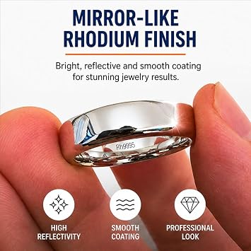 Lahzio Rhodium Plating Solution Ready to Use (1/2 Gram) Electroplating Solution Bath Super Bright