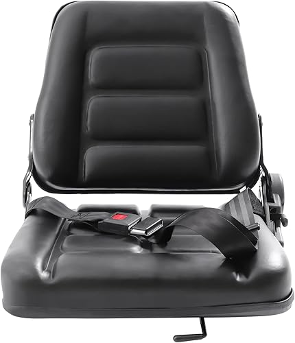Miniatura 3 de Asiento de carretilla elevadora ajustable universal con cinturón de seguridad, asiento trasero de tractor de ángulo ajustable para tractor,