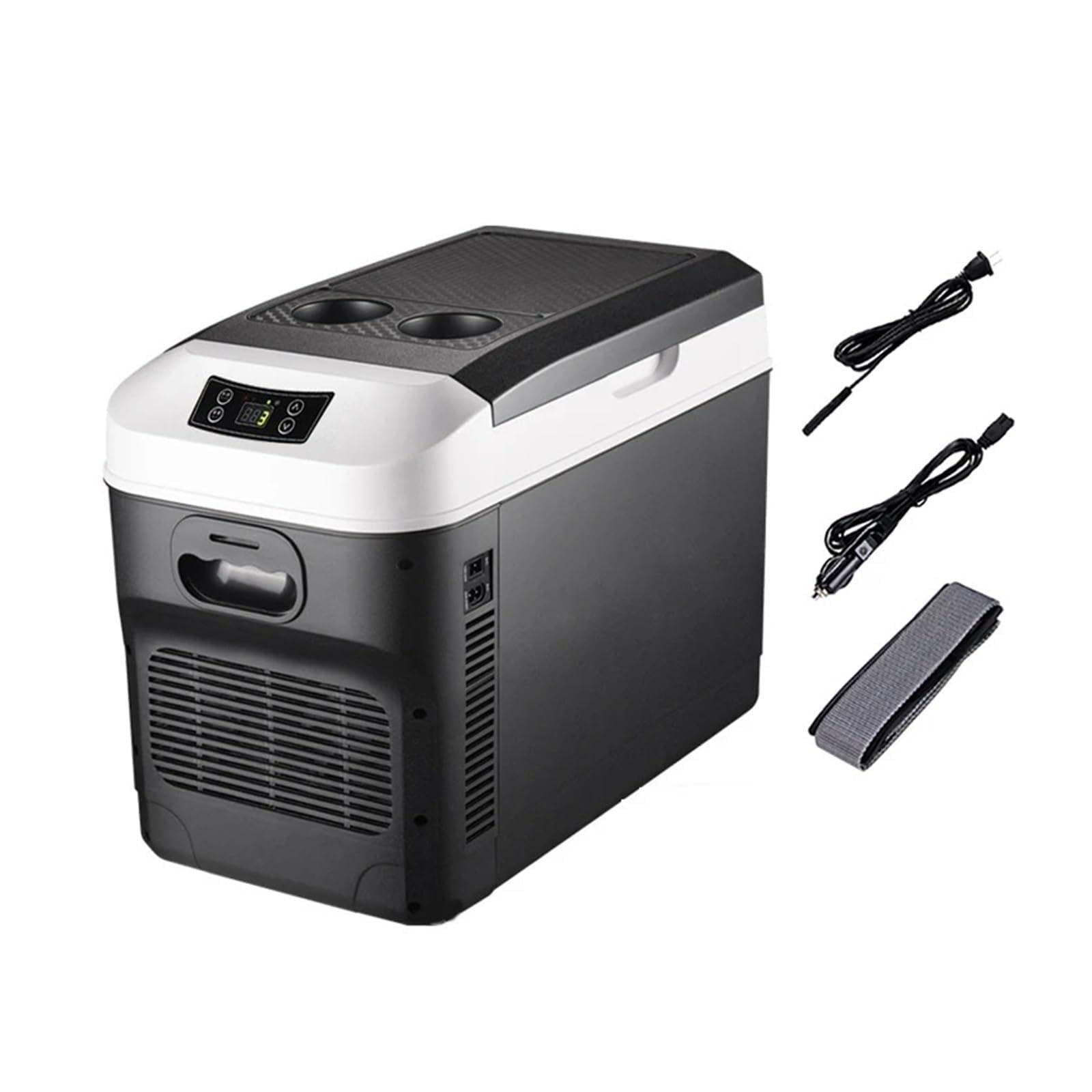 Mini refrigerador for Auto de 15L y 20L con Pantalla Digital, Ideal for Acampar al Aire Libre, picnics y Uso Dual for Auto y hogar.(Black 15L-US-110V)
