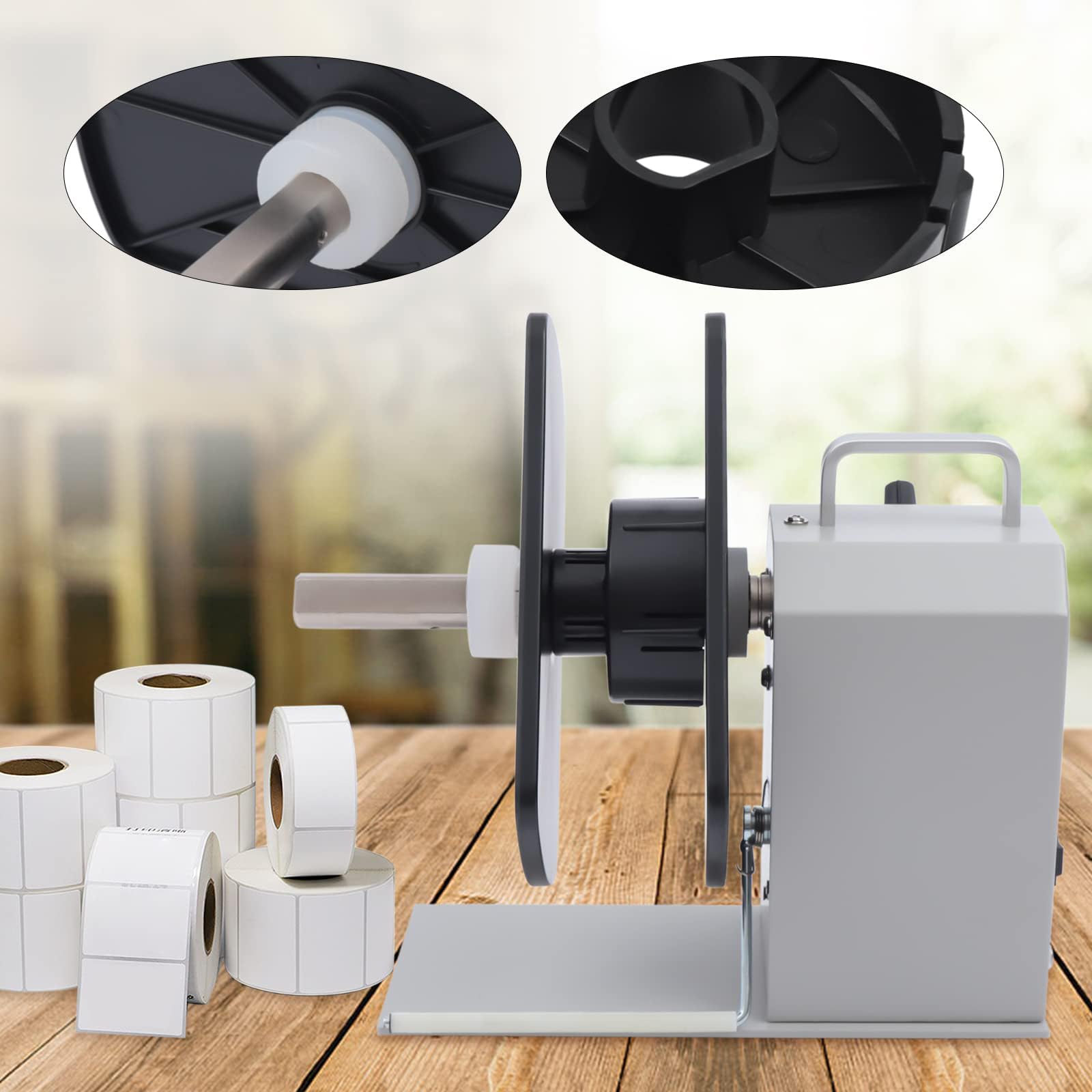 Elektrischer Etikettenaufwickler mit Einstellbarer Geschwindigkeit für Barcode-Drucker, 1/1,5/3-Zoll-Kerne