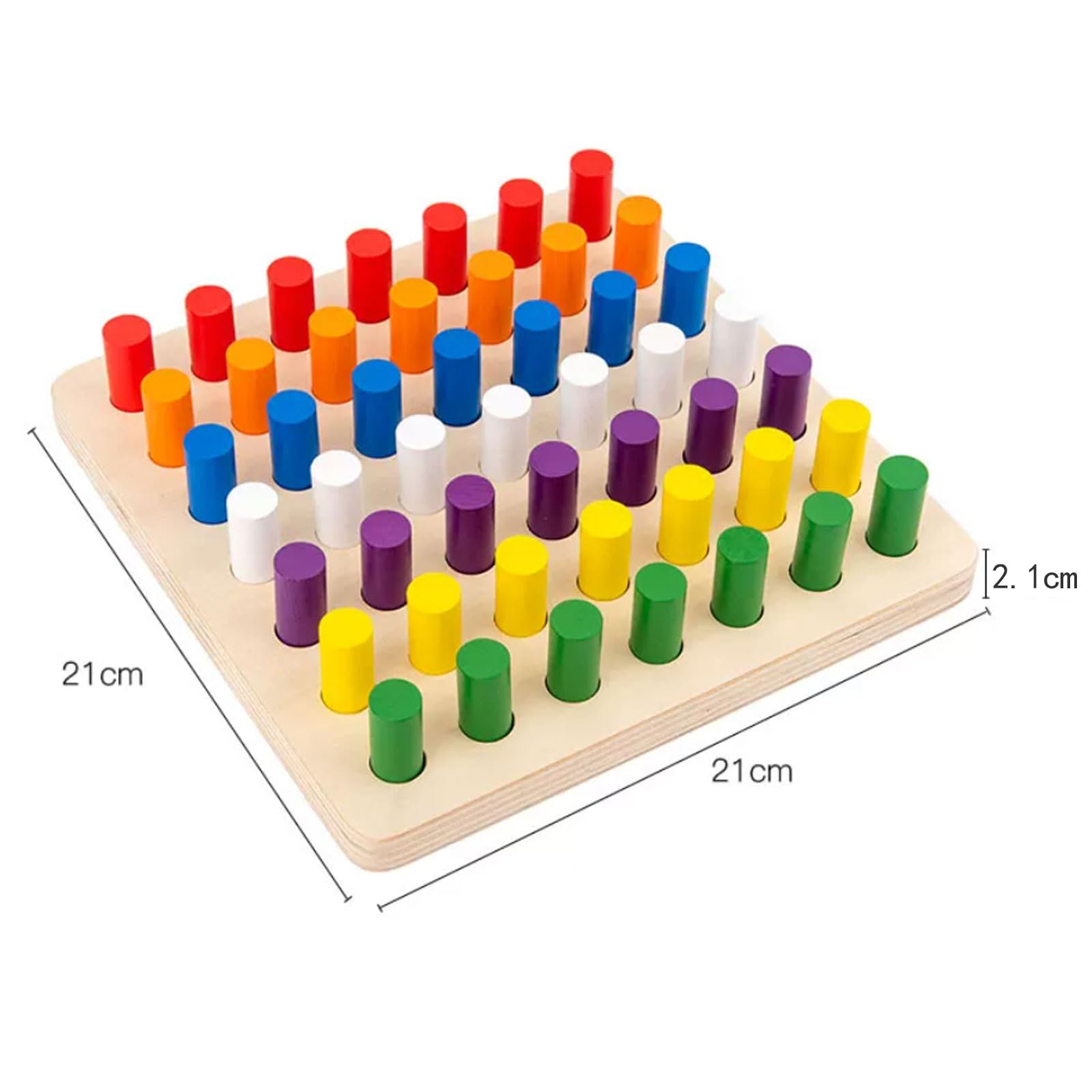 Giocattolo Montessori tavola perni Legno