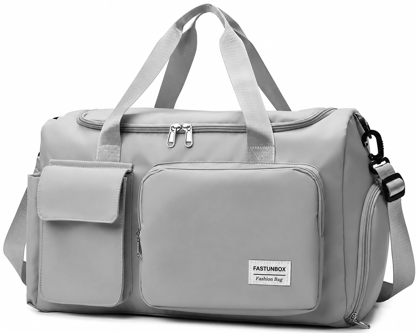 44cm Travel Duffle Bag with Shoe Compartment & Wet Pocket | Large Capacity Gym & Overnight Bag for Men & Women (Grey)-image-20