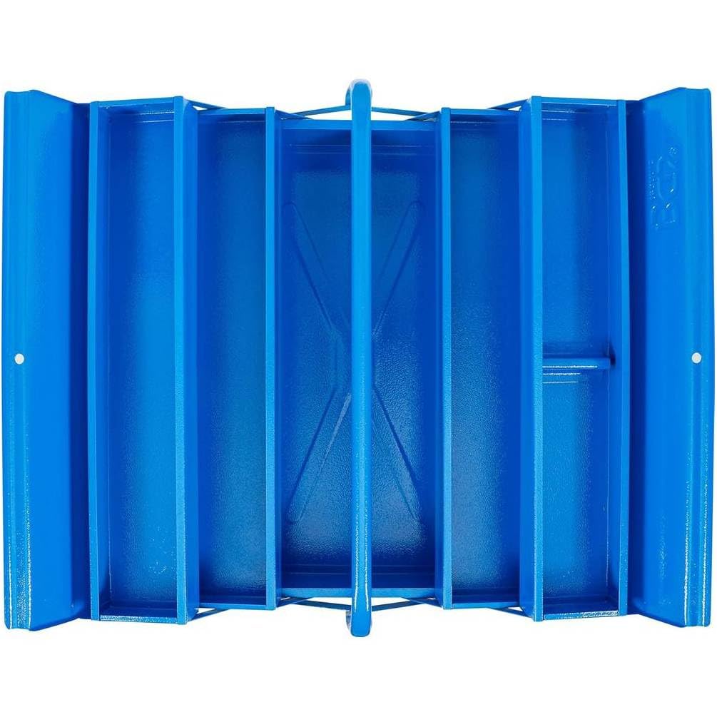 Caisse à Outils Métallique Vide 530 x 200 x 200 mm - 5 Compartiments - Solide et Pratique, Pro - D-Work