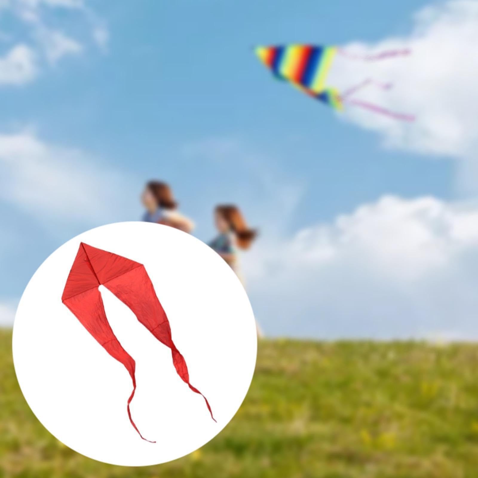 Cometa Fantasma con Diseño de Cola Danzante Juguete Volador Triangular Portátil Línea Individual Plegable para Niños Adultos y Principiantes