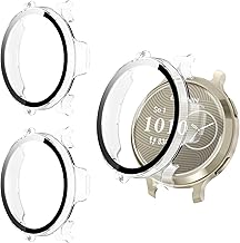Haofun 2 Stück Hülle für Garmin Lily 2 Active Schutzhülle mit Displayschutzfolie, Hard PC Ultra-dünne Anti-Fall Kratzfeste Schutz Case - Transparent