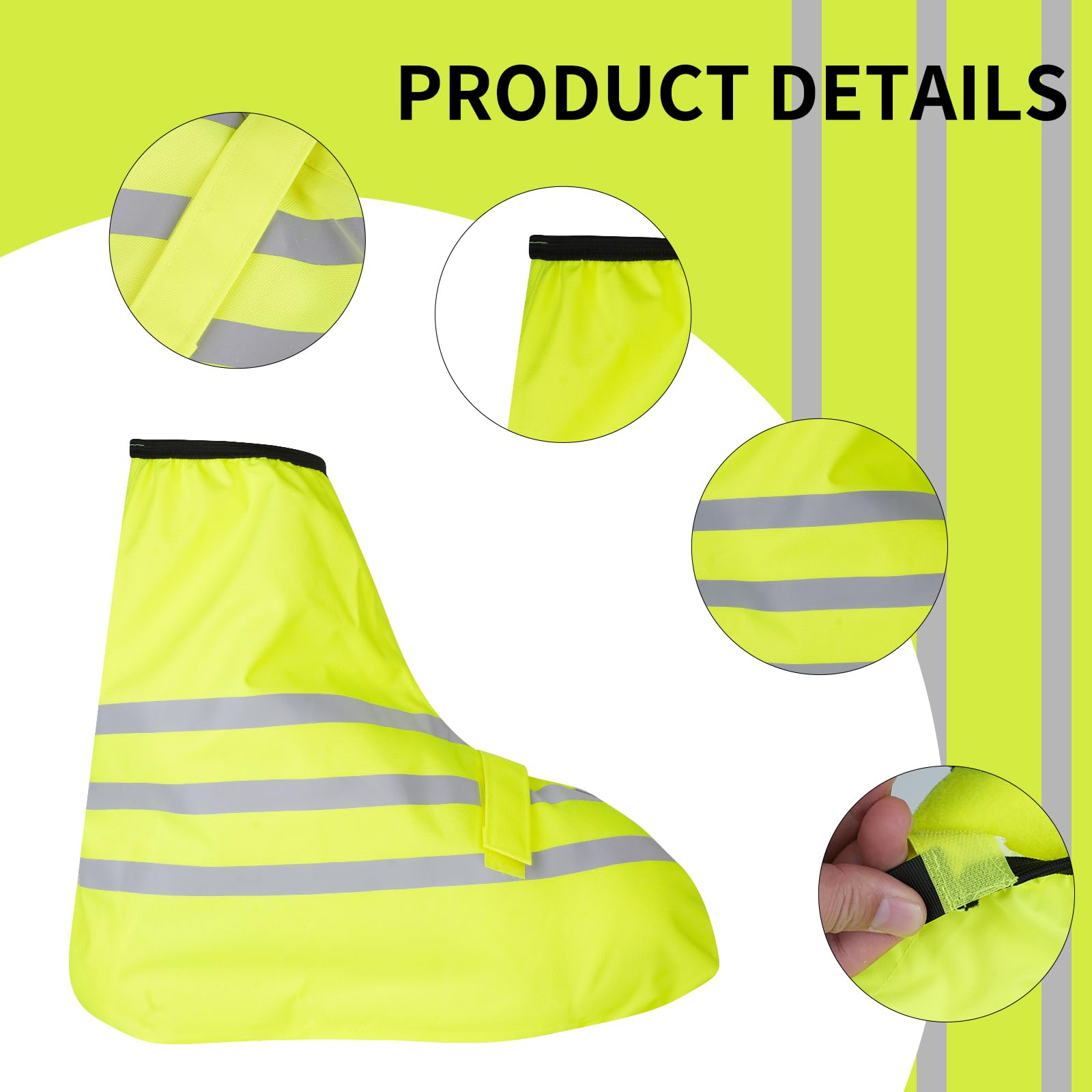 Copriscarpe impermeabili da bicicletta, unisex, impermeabili, copriscarpe da pioggia, per ciclisti con riflettori, copriscarpe da bicicletta e pioggia