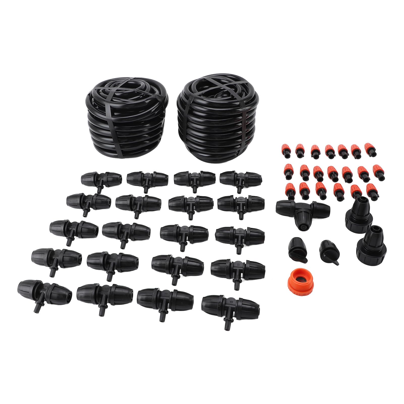 Kit di Irrigazione a Goccia, di Irrigazione per Piante con Tubo da 8/12 65,6 Piedi e Connettore Rapido, Attrezzatura di Irrigazione Automatica per Serra da Giardino, Aiuola
