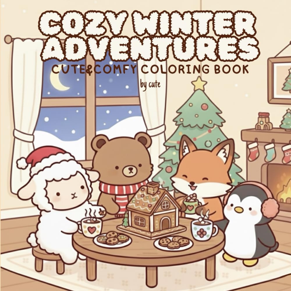 COZY WINTER ADVENTURES: cute&comfy coloring book for kids and adults (COLORING ADVENTURE)
