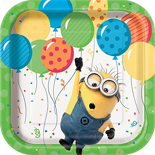 Square Despicable Me Minions Paper Cake Plates, 8ct - //coolthings.us