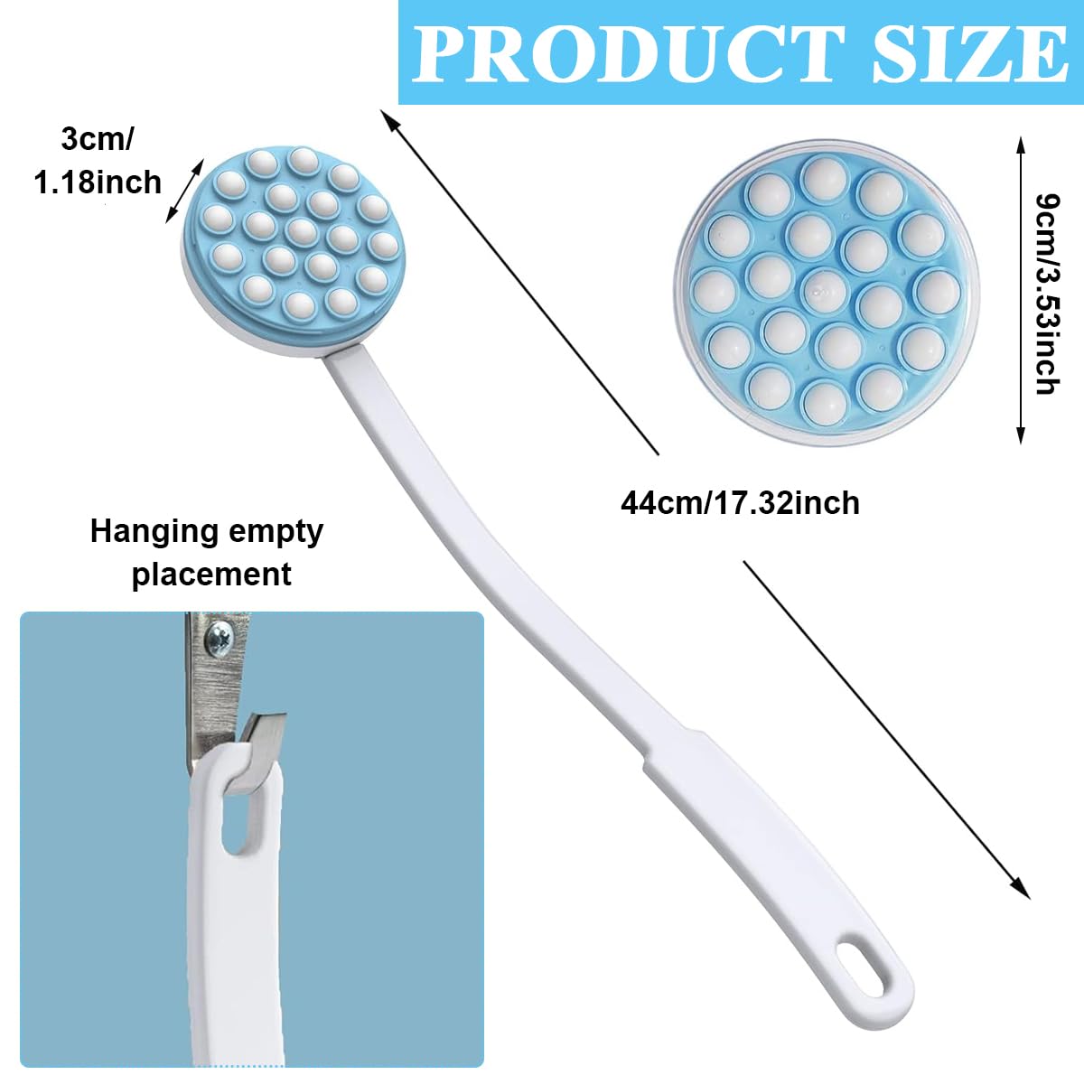 MAYCREATE® Body Lotion Applicator, Handheld Self Moisturizer Cream Lotion Applicator, Body Leg Bath Lotion Applicator For Back Brush Massager Massaging Tool for Woman Men MAYCREATE® Body Lotion Applicator, Handheld Self Moisturizer Cream Lotion Applicator, Body Leg Bath Lotion Applicator For Back Brush Massager Massaging Tool for Woman Men