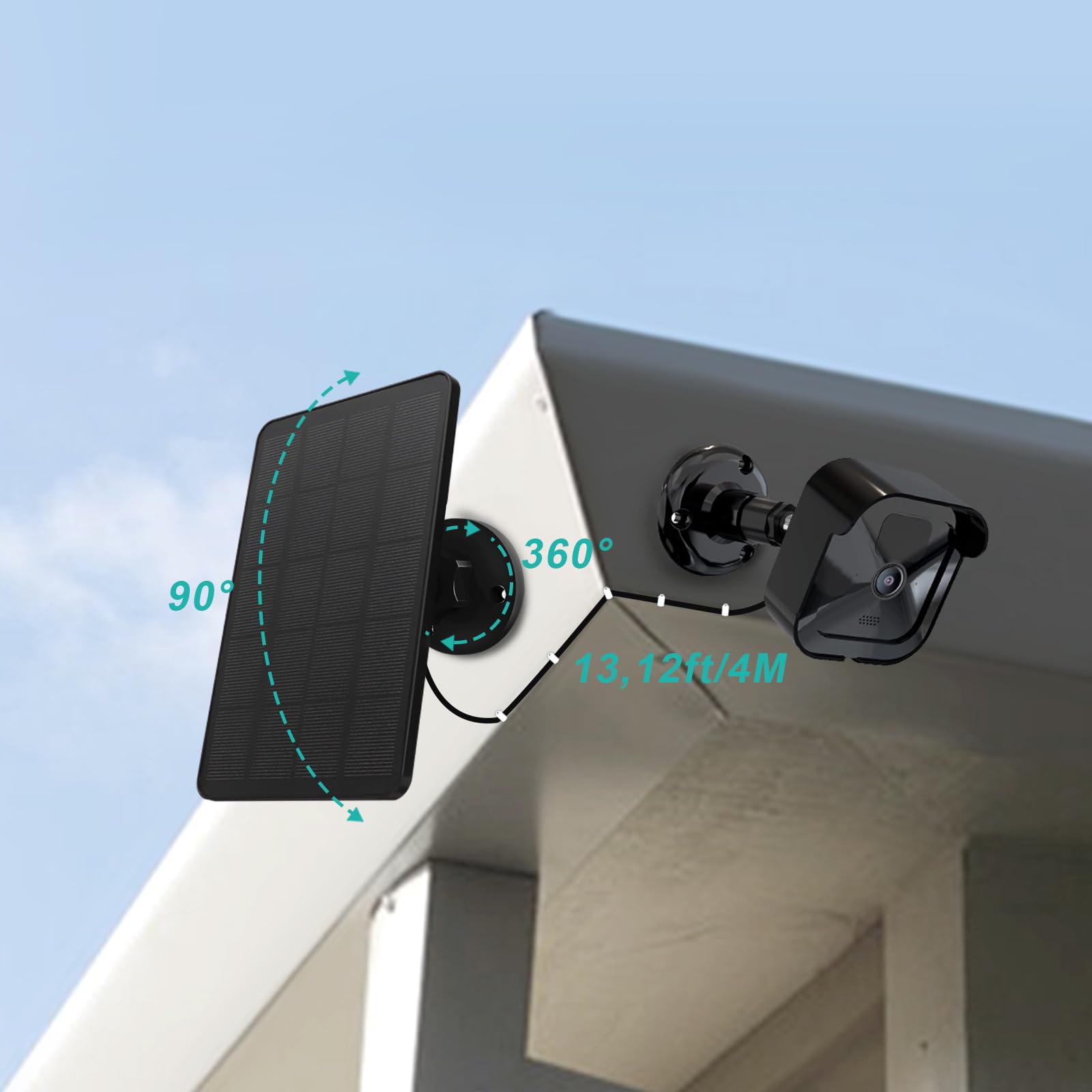 Panneau Solaire 6W Pour Caméras Blink Outdoor (3, XT, XT2) - Câble 3m, étanche IP65