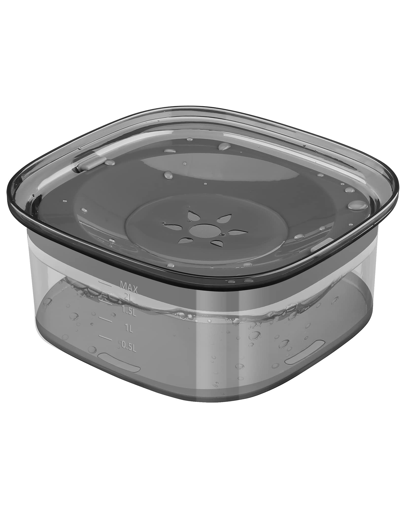 PETTOM Bebedero Perro Antigoteo 2L, Bebedero Antisalpicaduras Perro Grande y Pequeño, Cuenco de Agua Flotante para Perros Antideslizante