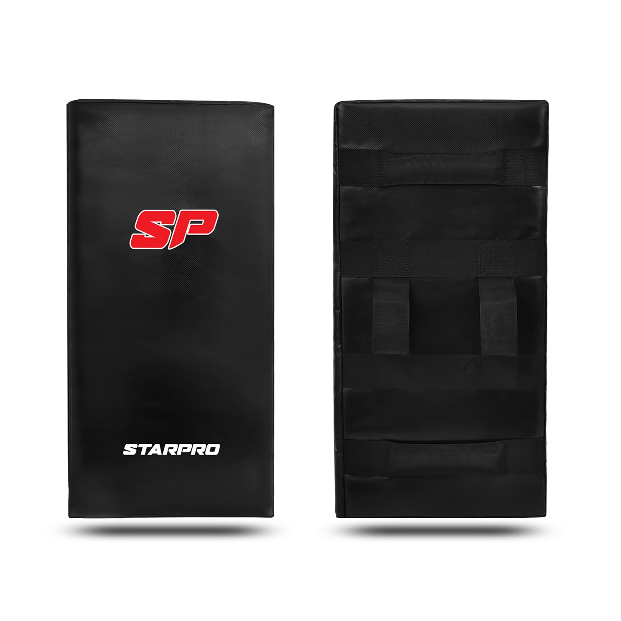 Starpro Scudo da Boxe in Triplo Vinile High-Tech. Scudo Colpitore per Allenamento e Combattimento MMA, Muay Thai, Karate, Arti Marziali e Kickboxing - Nero, Rosso e Nere o Blu e Nero - Varie Misure
