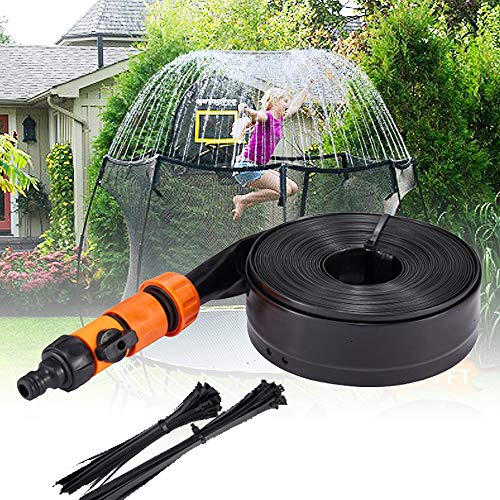 NHILES Upgrade Trampoline Sprinkler Outdoor Water Play Sprinklers Summer Sprinkler for Kidsï¼ˆ39Ftï¼‰