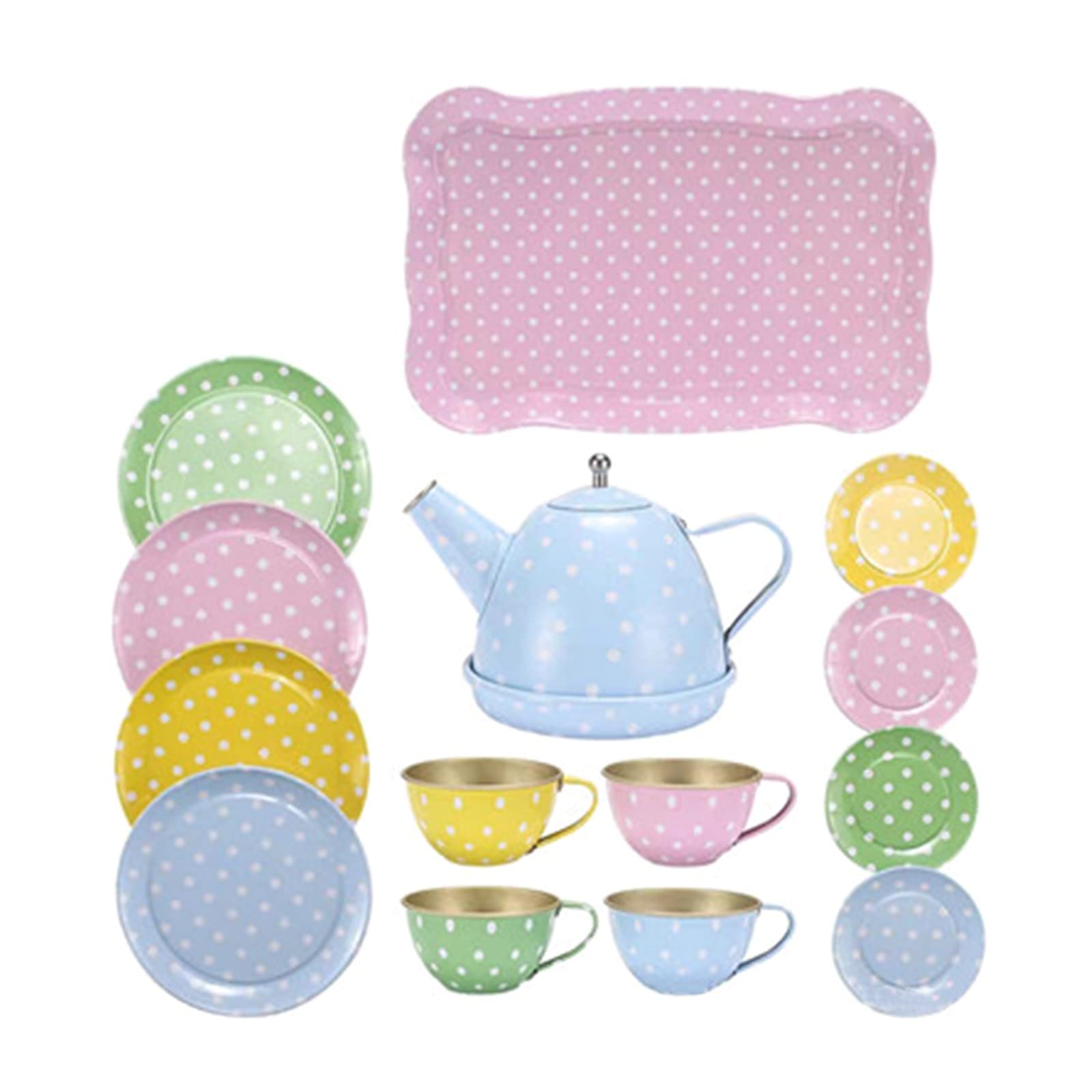 MHADBKH 14-Piece Pretend Teapot Set Tea, Babys breath tea se