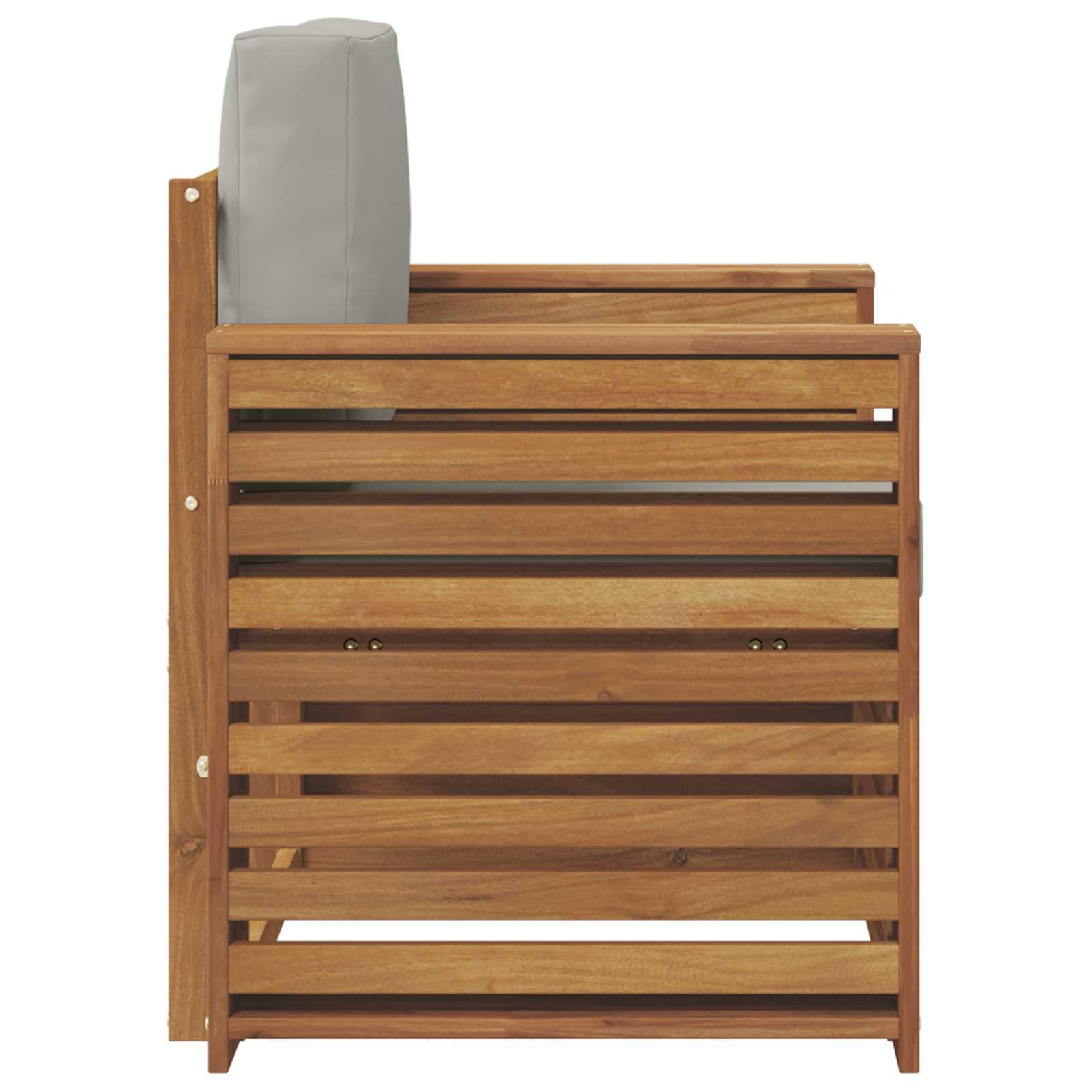 Set di mobili da giardino in legno massello di acacia, divano da esterno con superficie resistente alle intemperie, design moderno con braccioli e schienali per ore di relax all'aperto