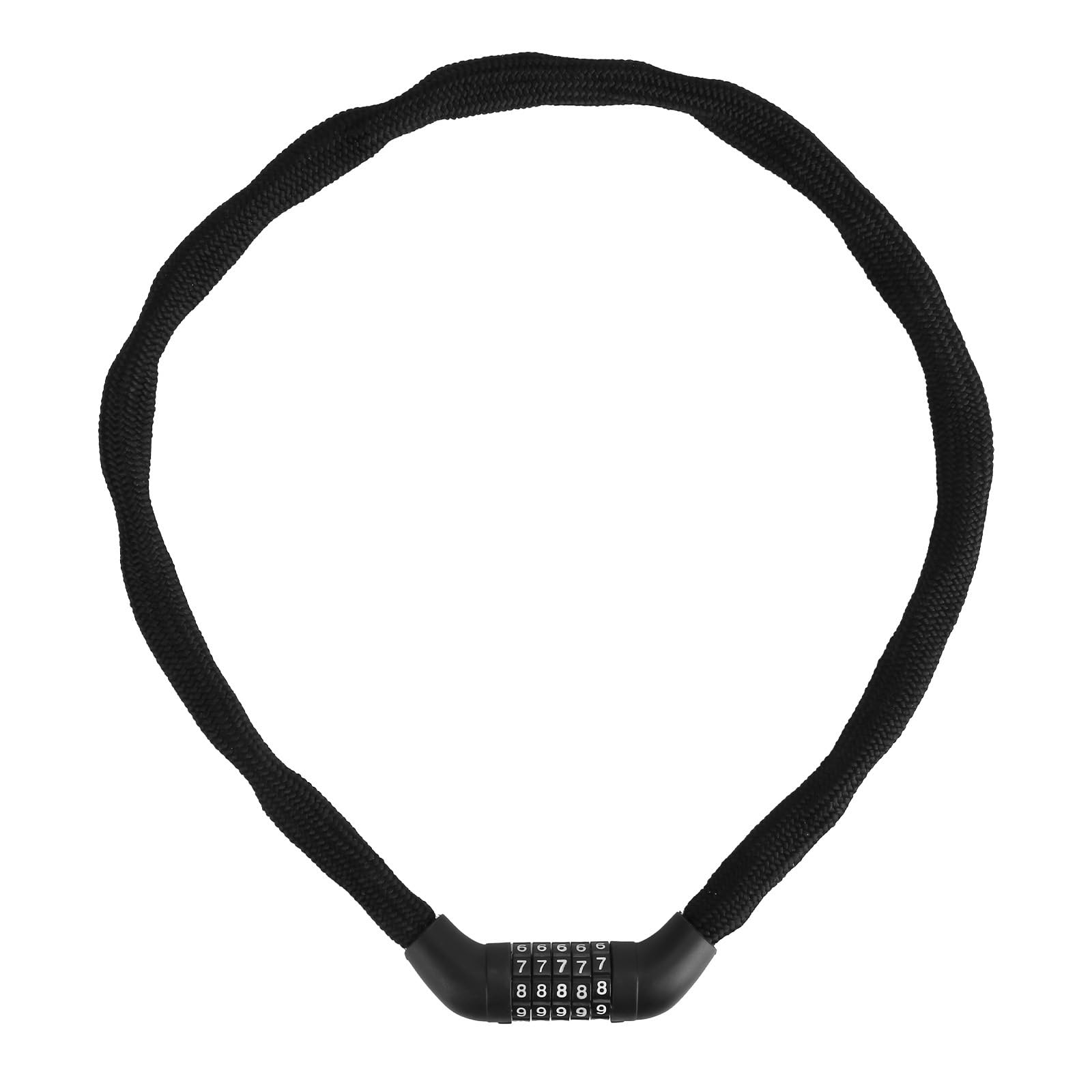 5 Digit Combination AntiTheft Bicycles Portable Bike Chain Resettable Keyless Bicycles Locks Easy to Use Portable Bike Chain