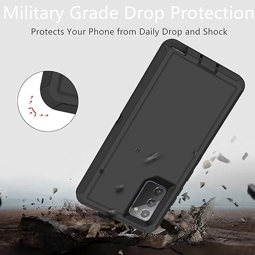 Miniatura 6 de Funda para Samsung Galaxy Note 20 (no para Ultra Version), resistente funda Defender a prueba de polvo a prueba de golpes, 3 en 1, funda resistente