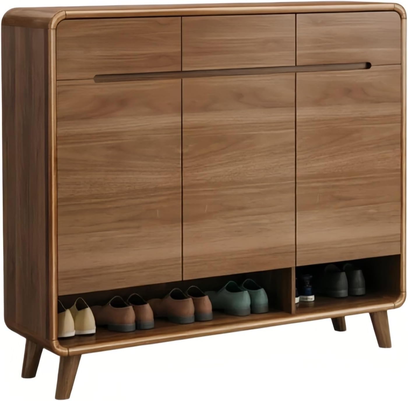 Xaxeurlkj One Color Medium Entryway Shoe Cabinet For Home - Stylish Indoor Storage Console For Apartment And Porch - Organize Footwear In Your Entrance Medium