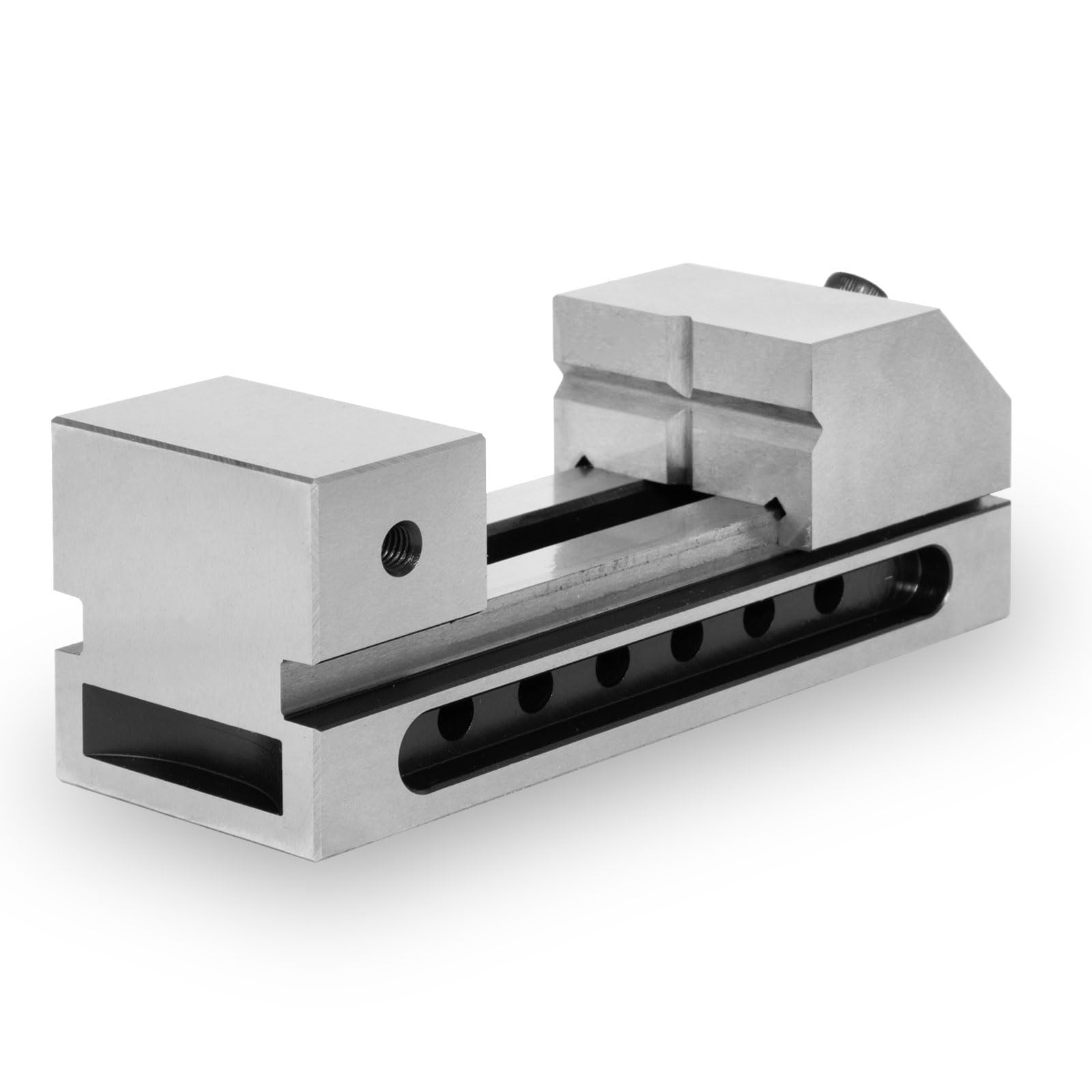 EBERTH Etau de précision à basse tension, largeur des mors 50mm, force de serrage maximale 65mm, hauteur des mors 25mm, en acier robuste, professionnel, pour divers travaux, étau d'atelier