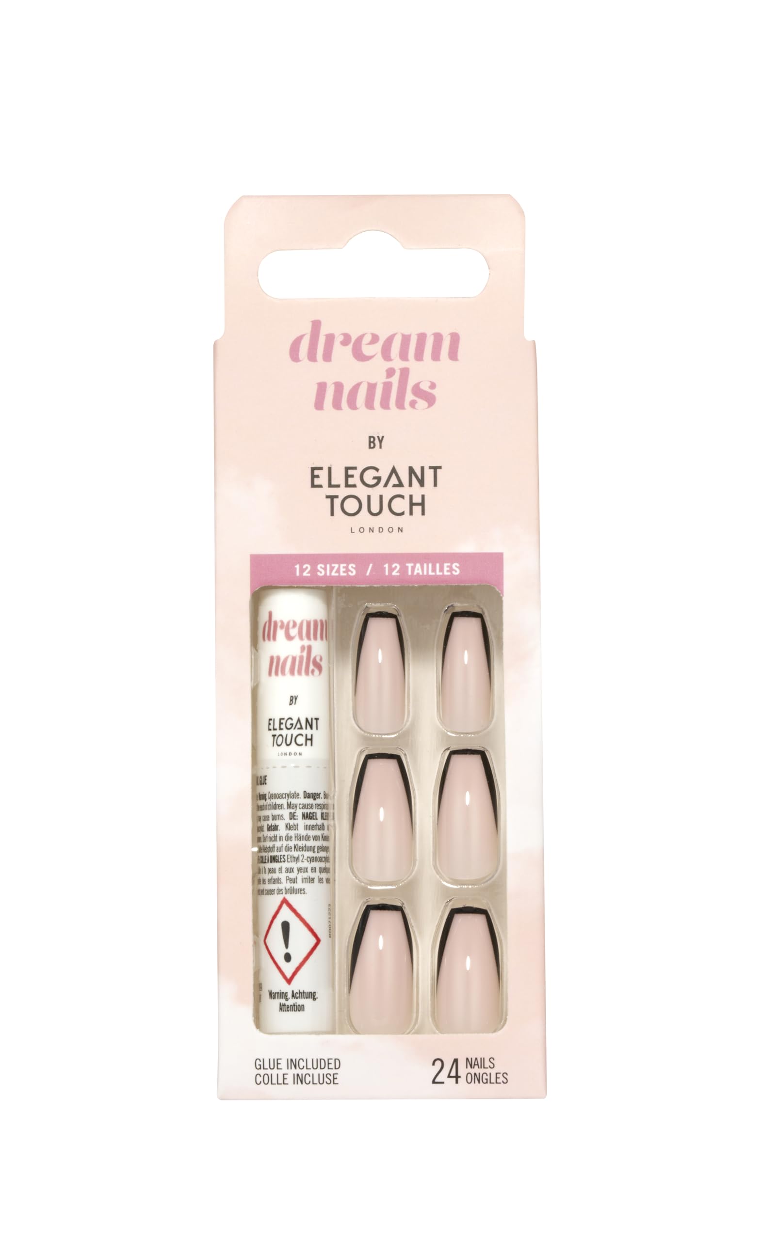 Elegant Touch Dream Nails - Black French