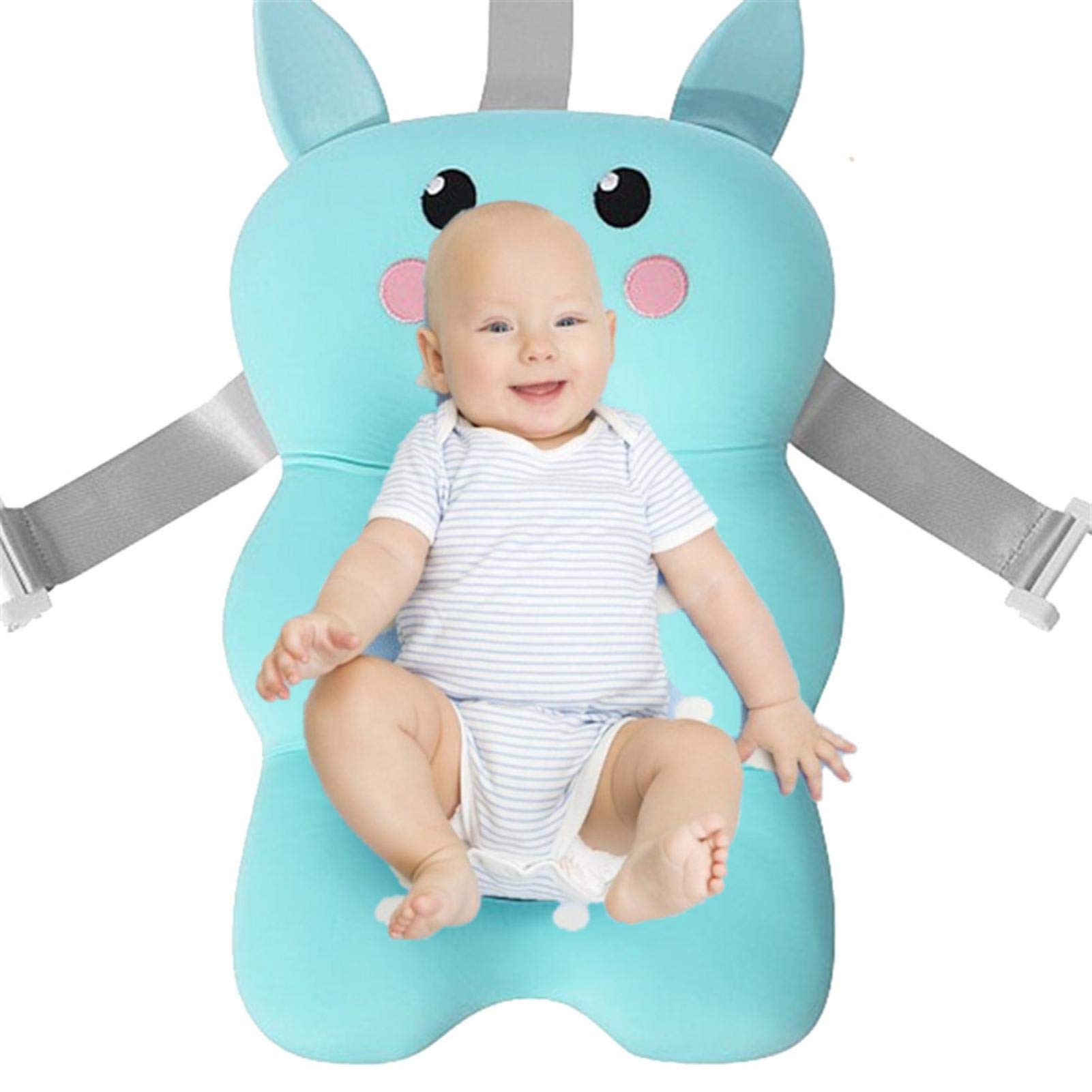Yiida Almohadas para Baby Shower, Almohadas para Bebé, Lavabo Plegable para Baby Shower, Bañera Antideslizante para Bebés con Sensor Temperatura En Tiempo Real, Asiento Integrado Y Reposacabezas