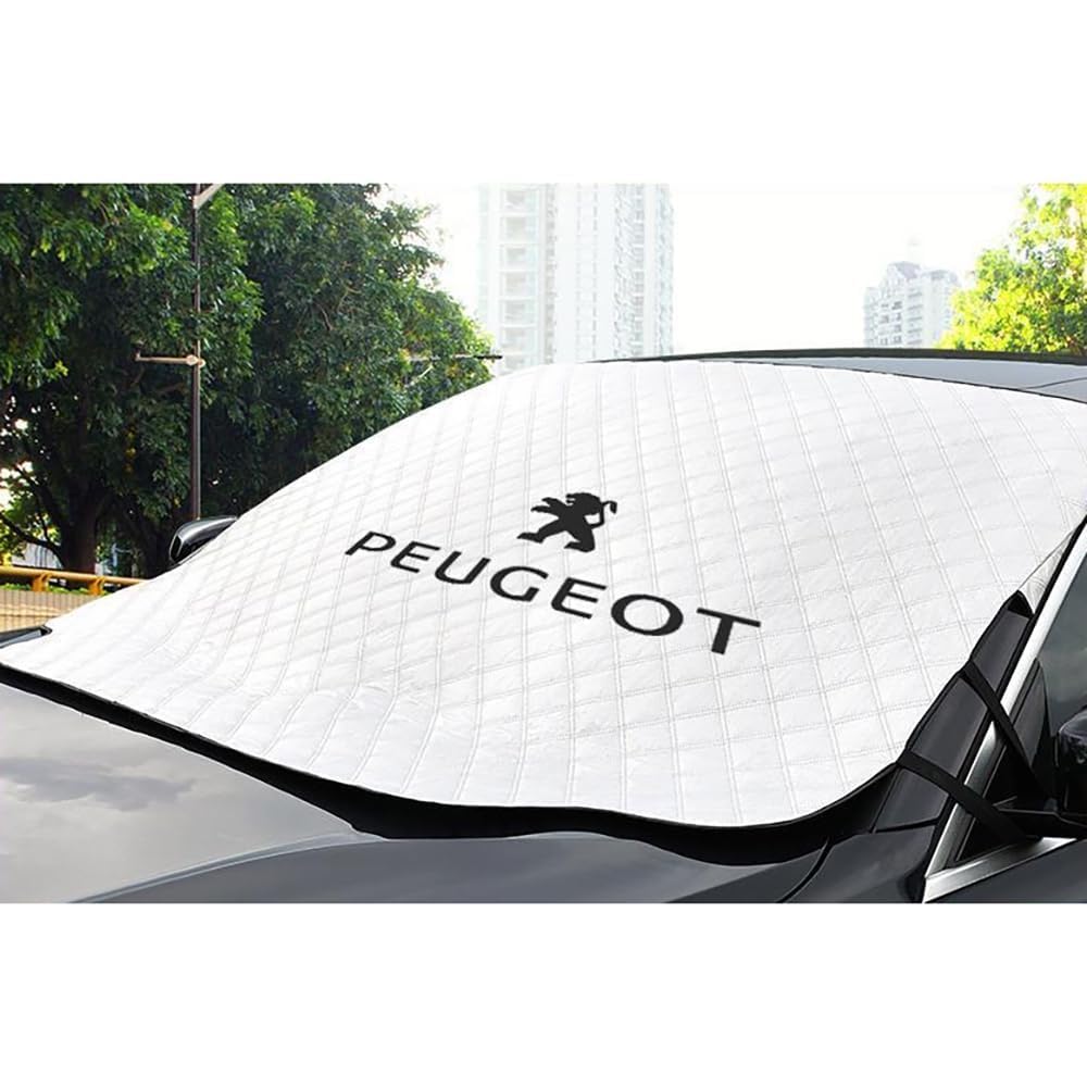 GLIART Windschutzscheiben-Markise, Frostschutzmittel, Schneedecke für Peugeot Bipper e-Legend Hoggar iOn Landtrek Partner Pick Up RCZ Rifter Traveller,wasserdichter Sonnenschutz Auto & Motorrad