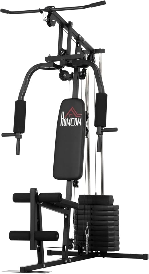 Multi Gym with Weights, Multifunction Home Gym Machine with 45kg