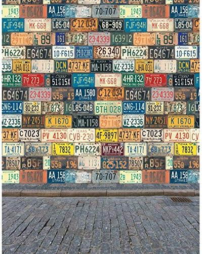 5x7ft Vinyl Car Licence Number Plate Photography Studio Backdrop Background