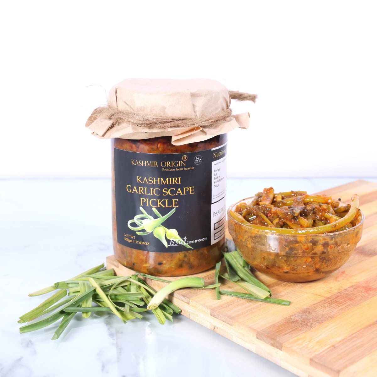 Kashmir Origin Kashmiri Garlic Scape Pickle 500 grams | Kashmiri Garlic | No Added Preservatives | No Sodium Benzoate (B0BM9VTL7R) Amazon Price History, Amazon Price Tracker