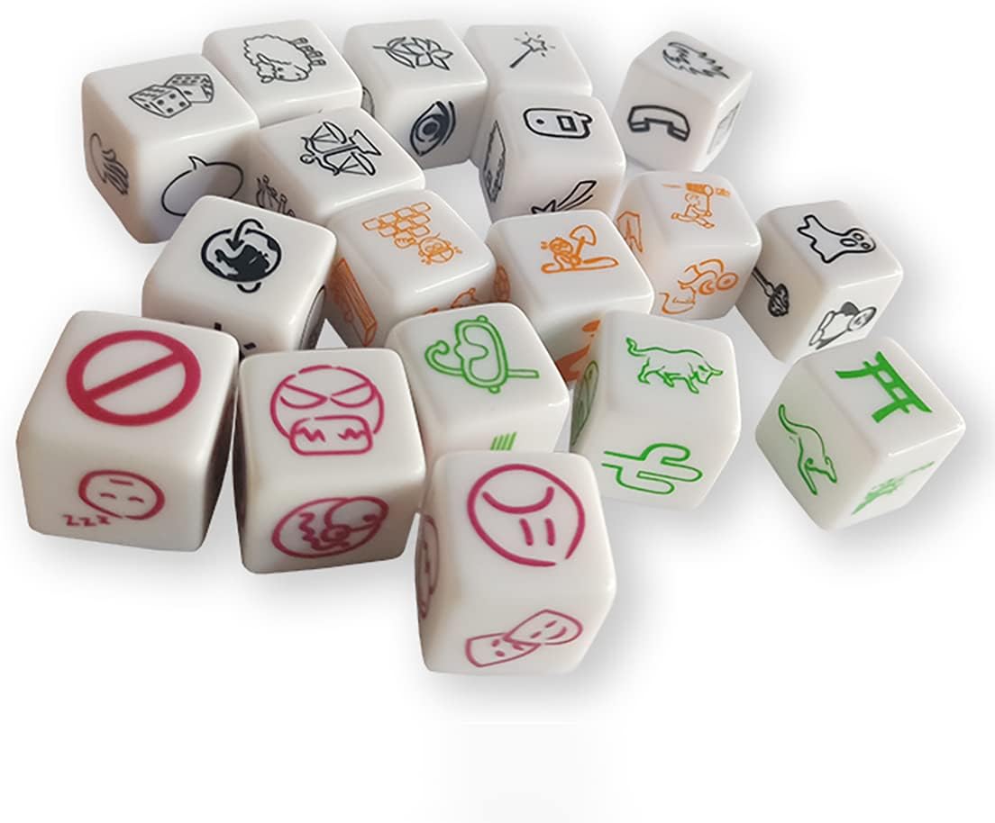 Happy Story 18 Cubes Bundle Sets Roll Cubes - A Happy Trip and Challenge of Words and Stories, 4 Models dice 108 Images Unlimited Stories Combination Story Dice Game Set Imaginative