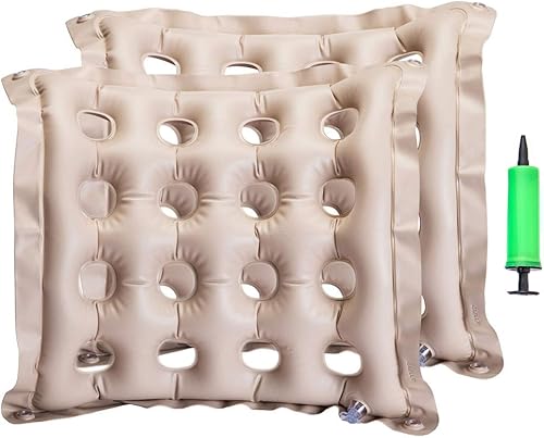 Cojín de asiento inflable portátil para silla de oficina, silla de ruedas, viajes, coches, aviones, coxis, ciática, ideal para uso diario, alivio